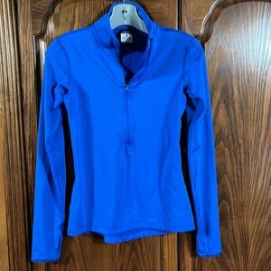 NIKE dri fit quarter zip blue jacket